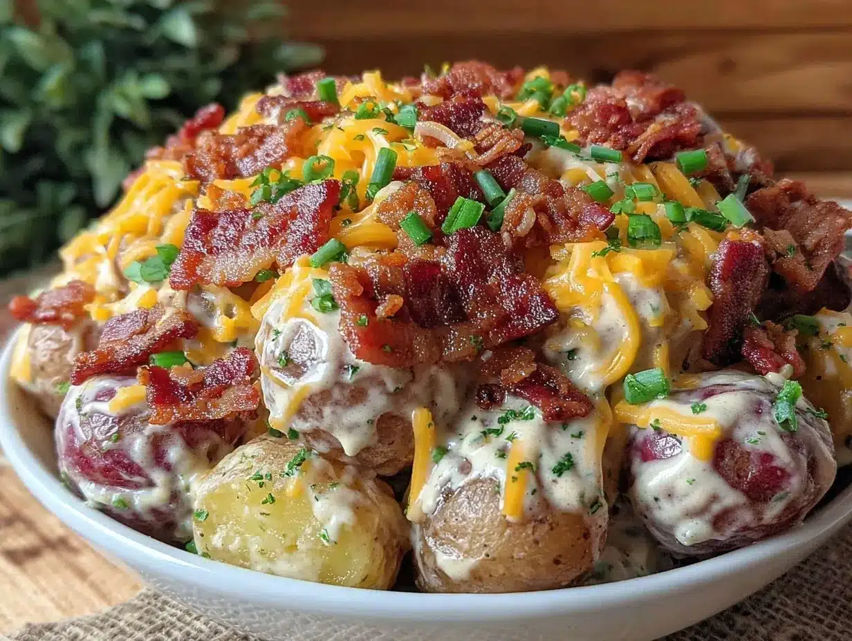 creamy loaded potato salad preparation steps