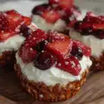 Creamy Patriotic Strawberry Pretzel Salad Cups - featured image