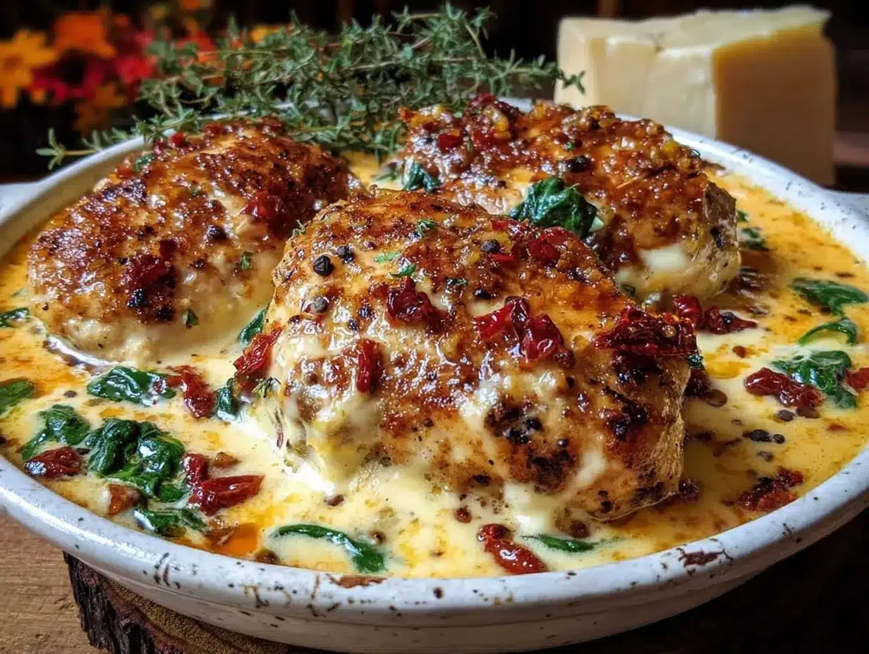 creamy tuscan chicken preparation steps