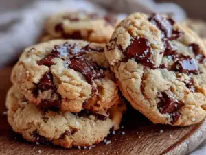 crispy brown butter chocolate chip cookies - featured image