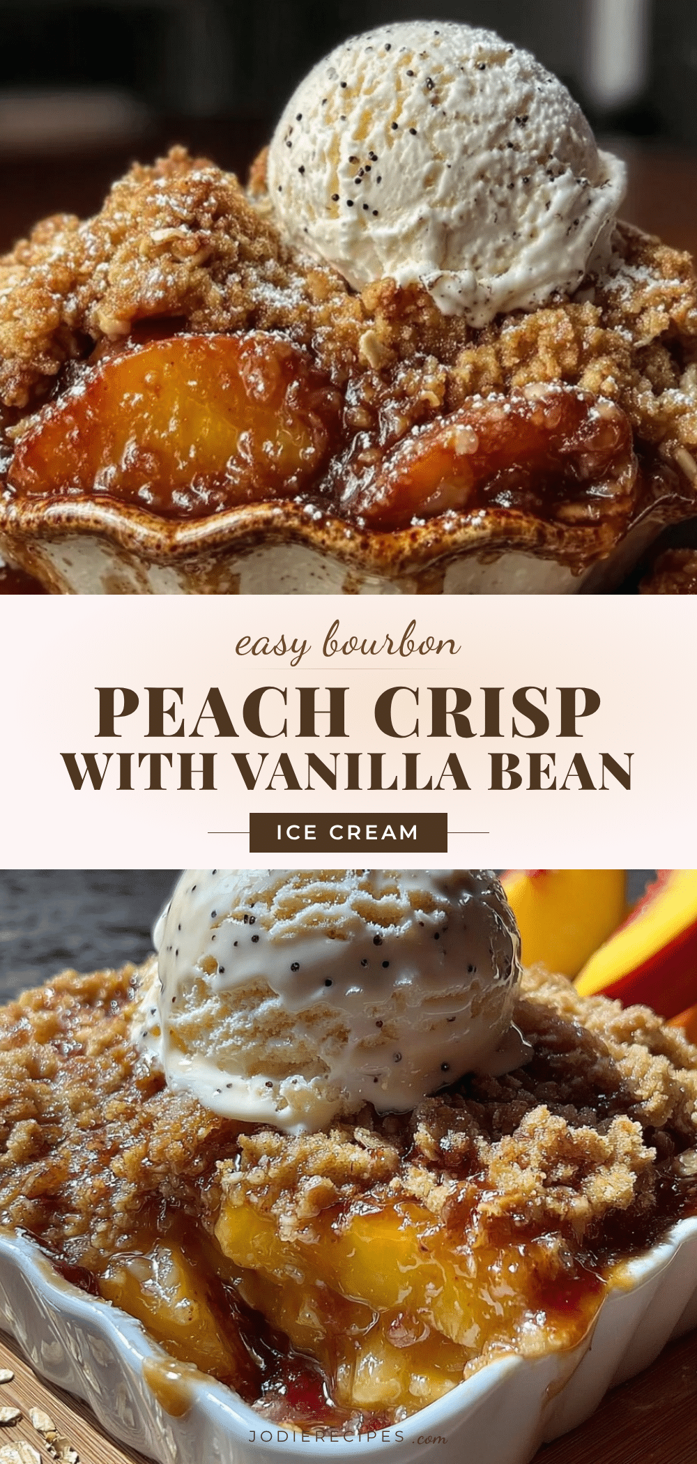 easy bourbon peach crisp recipe