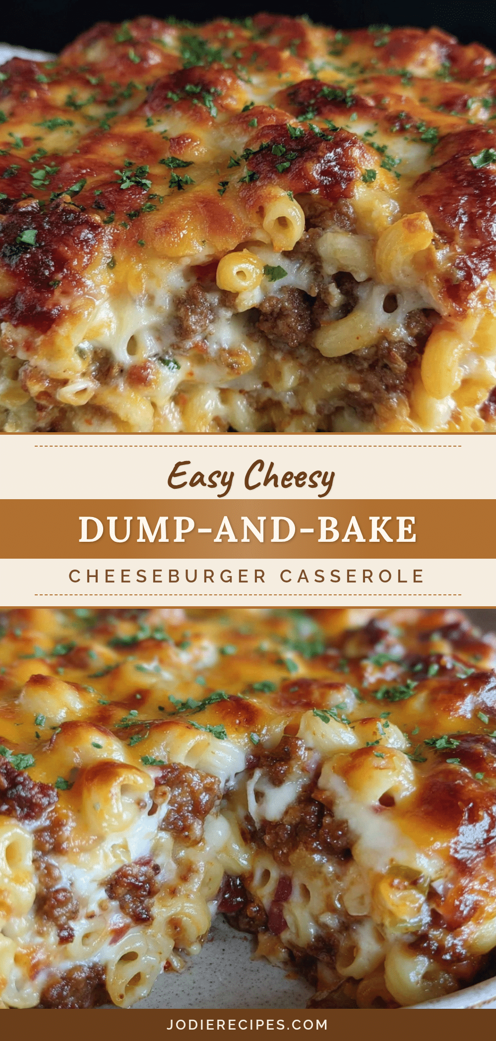 easy cheesy dump-and-bake cheeseburger casserole recipe