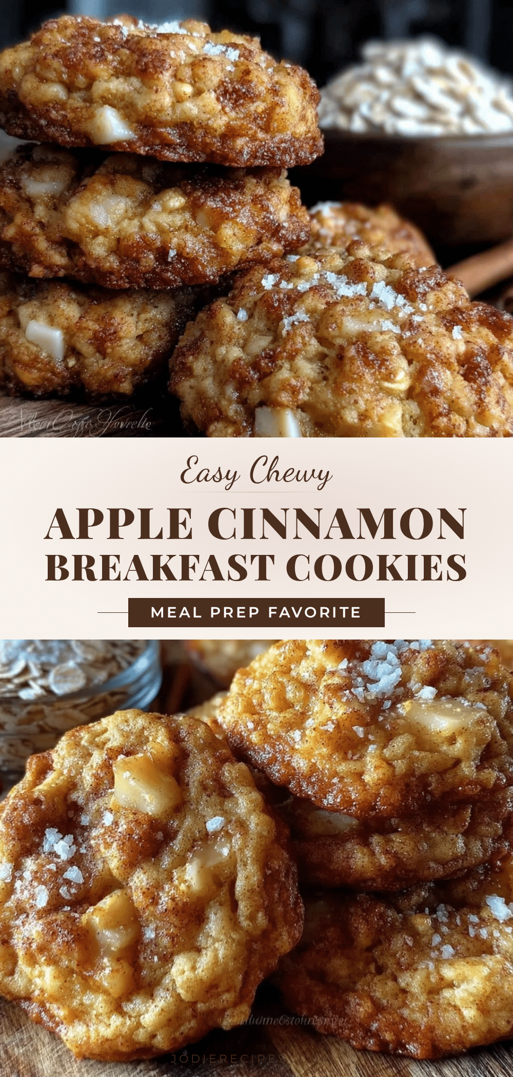 easy chewy apple cinnamon breakfast cookies recipe