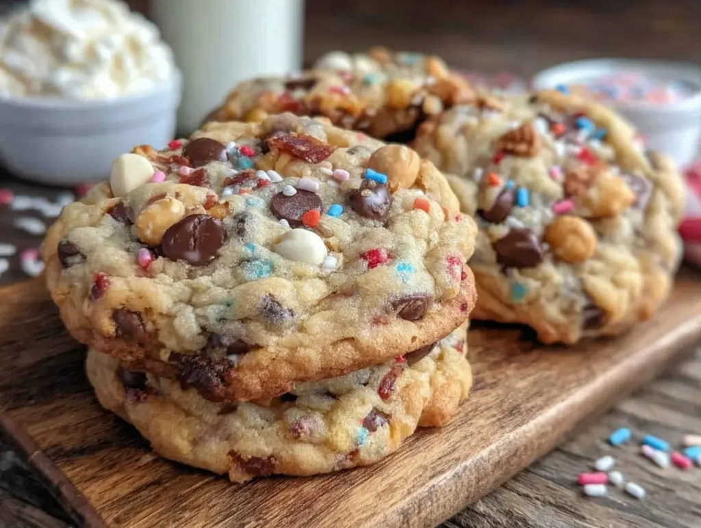 easy chewy back-to-school monster cookies - featured image
