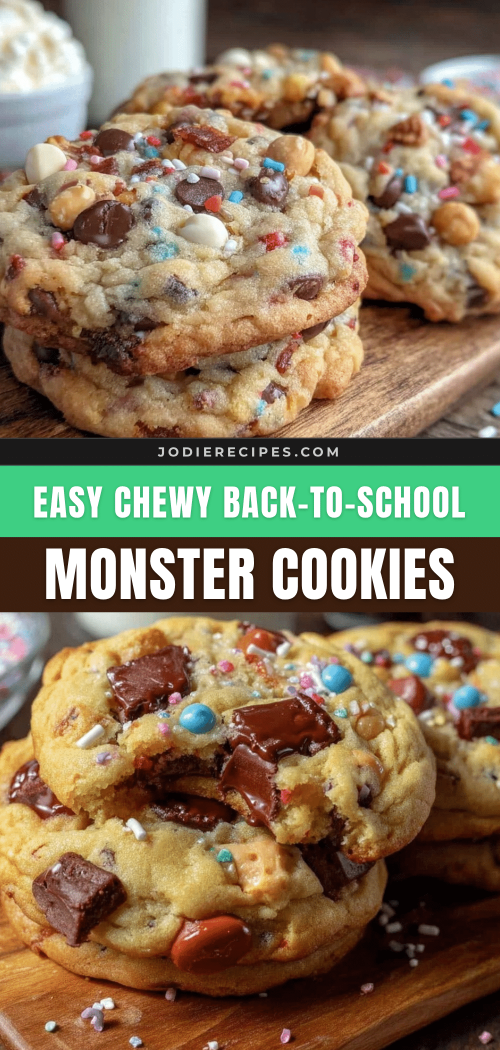 easy chewy back-to-school monster cookies recipe