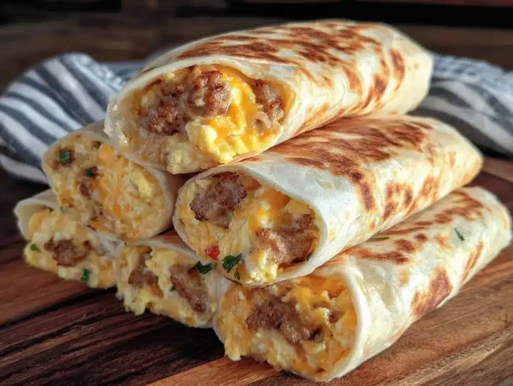 easy make-ahead breakfast burritos - featured image