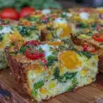 easy sheet pan veggie frittata - featured image
