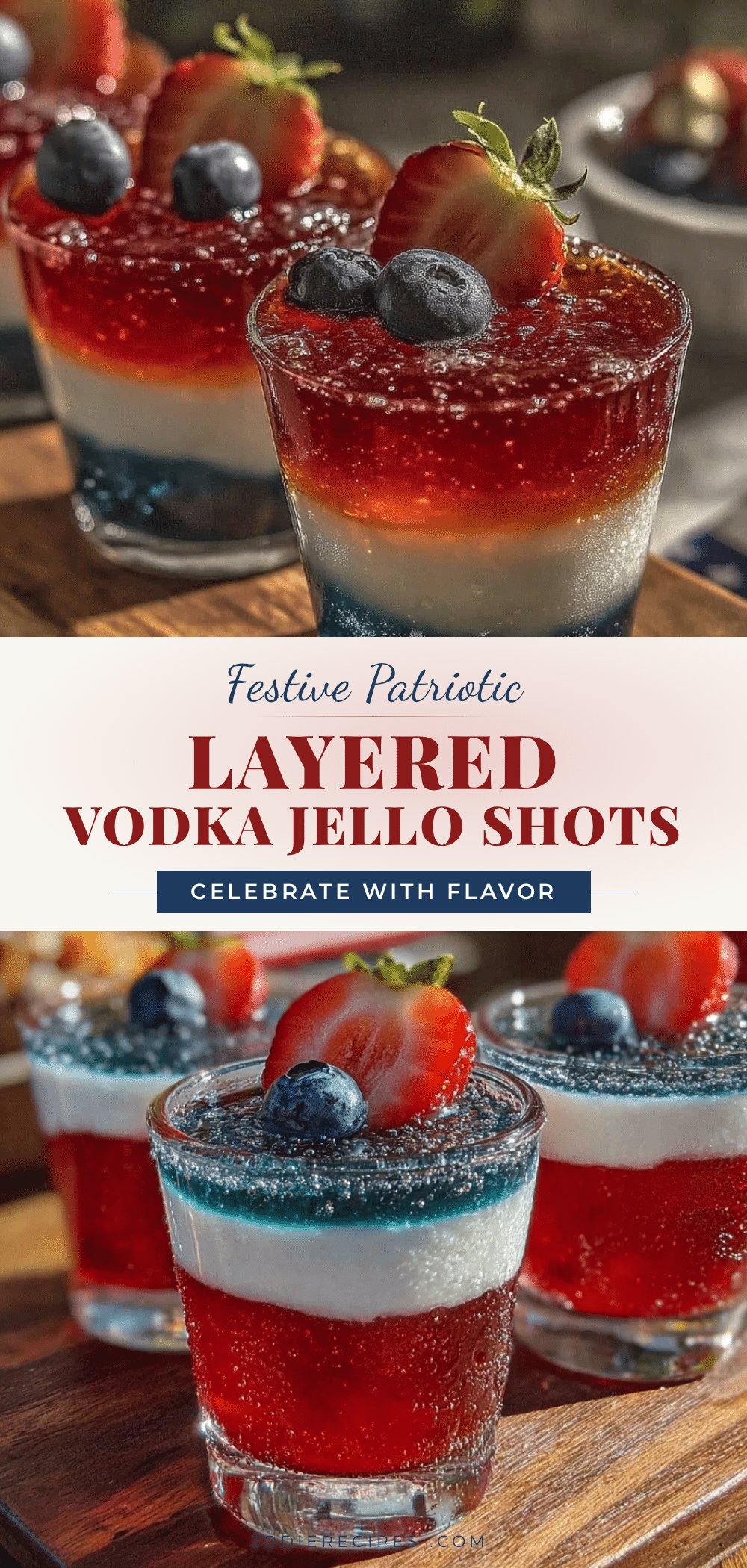 festive patriotic layered jello shots with vodka recipe