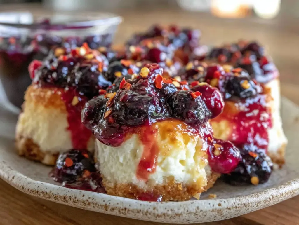 firecracker cheesecake bites - featured image