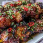 firecracker chicken skewers - featured image