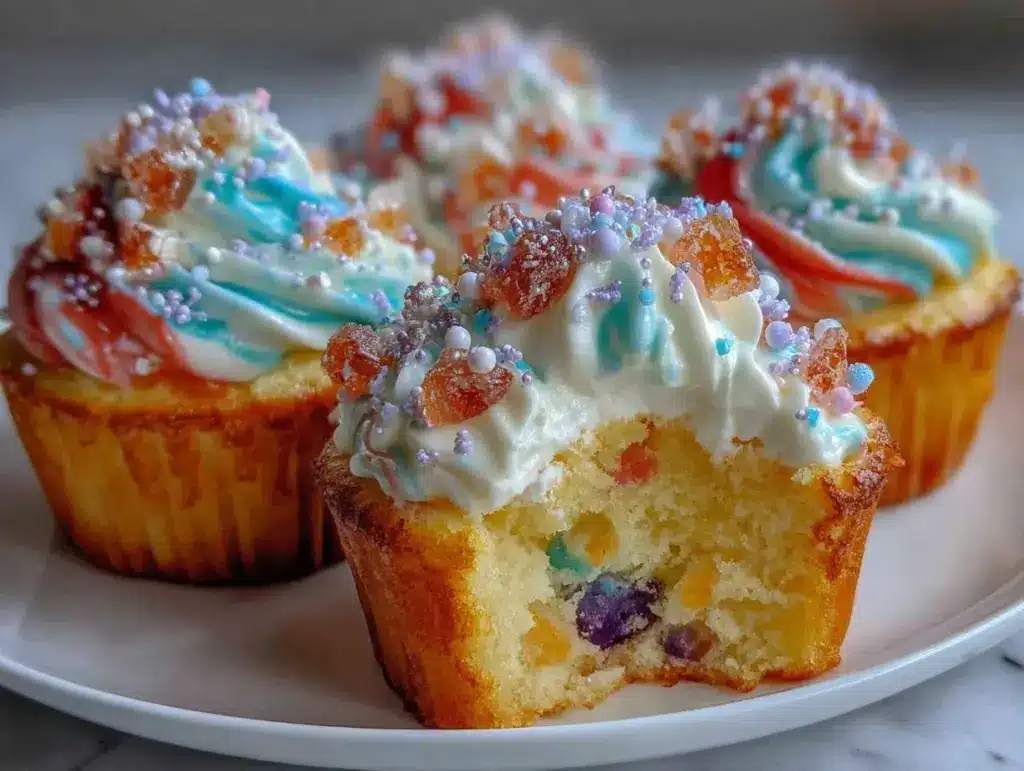 firework cupcakes with pop rocks - featured image