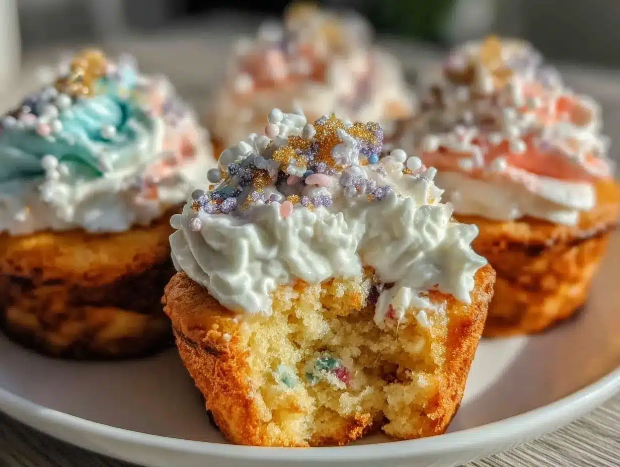 firework cupcakes with pop rocks preparation steps