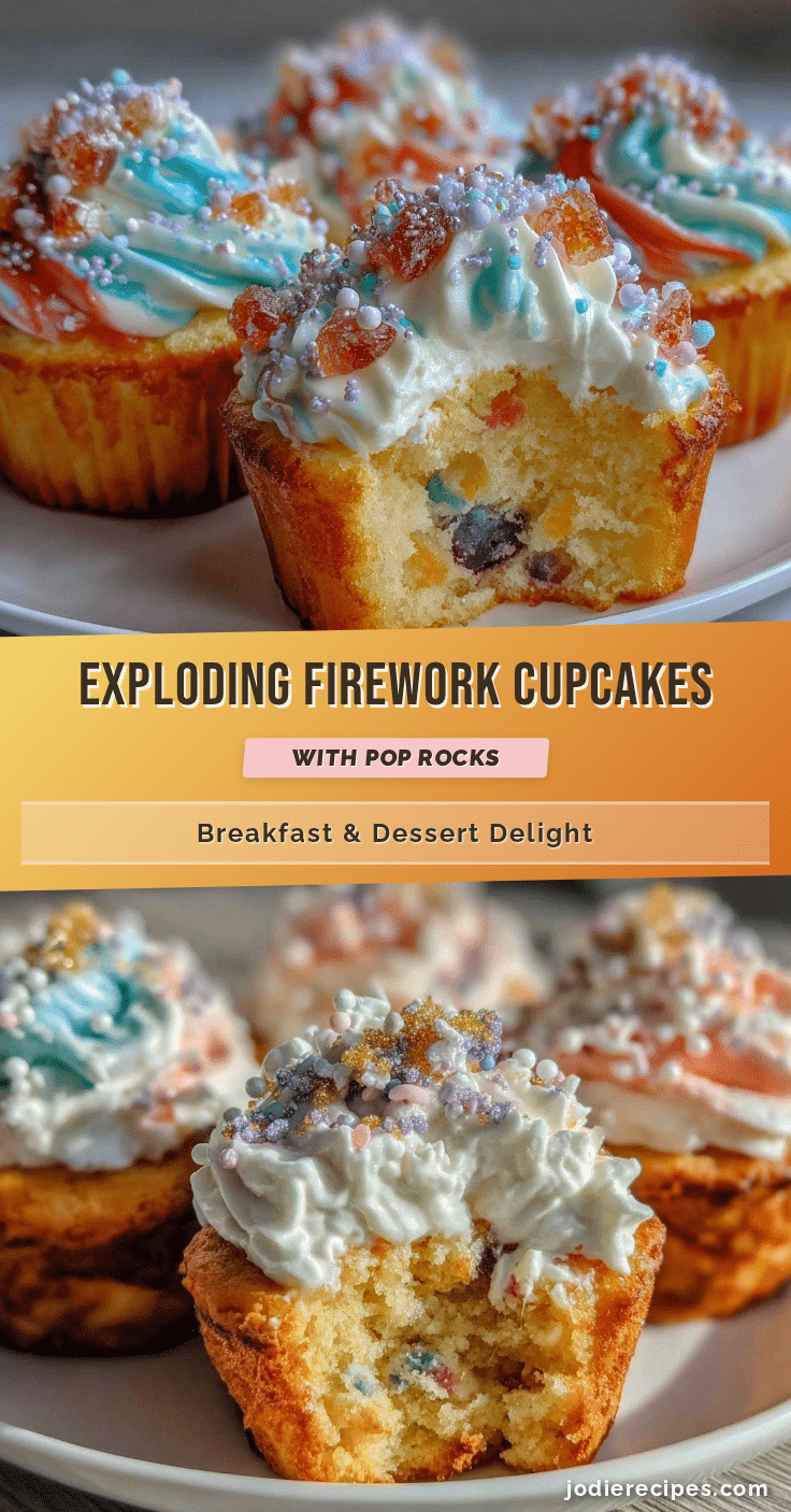 firework cupcakes with pop rocks recipe