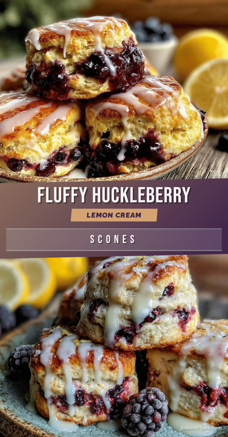 fluffy huckleberry lemon cream scones recipe