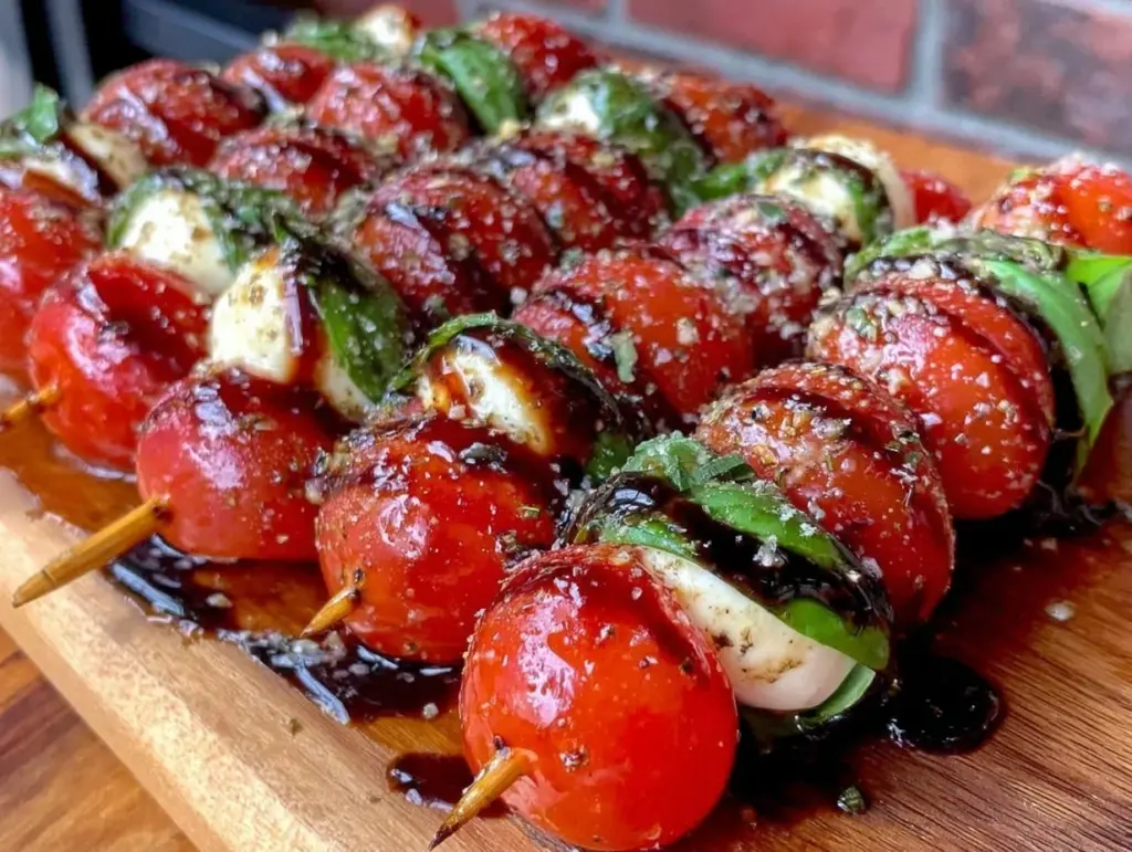 fresh caprese skewers - featured image