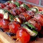 fresh caprese skewers - featured image