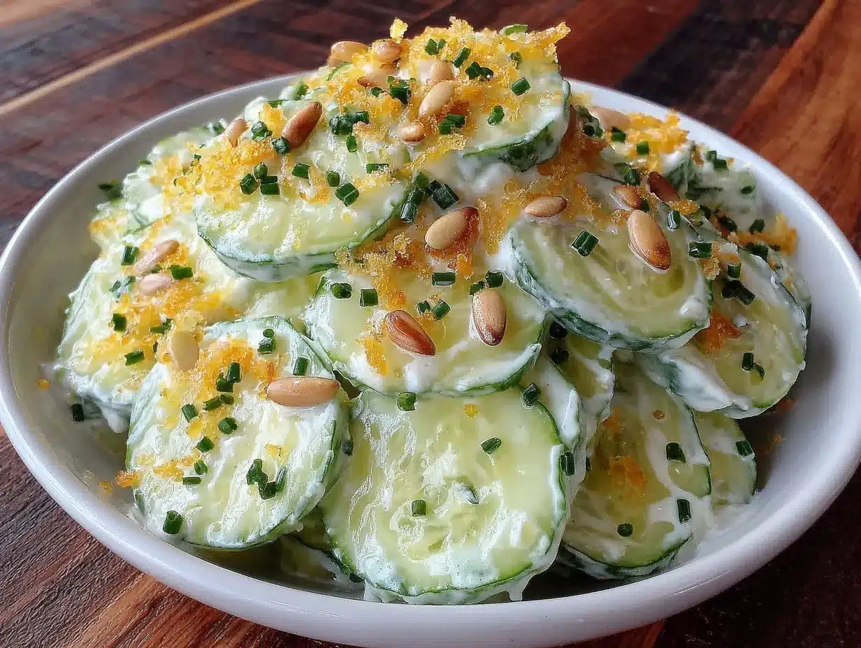 fresh creamy dill cucumber salad without mayo preparation steps