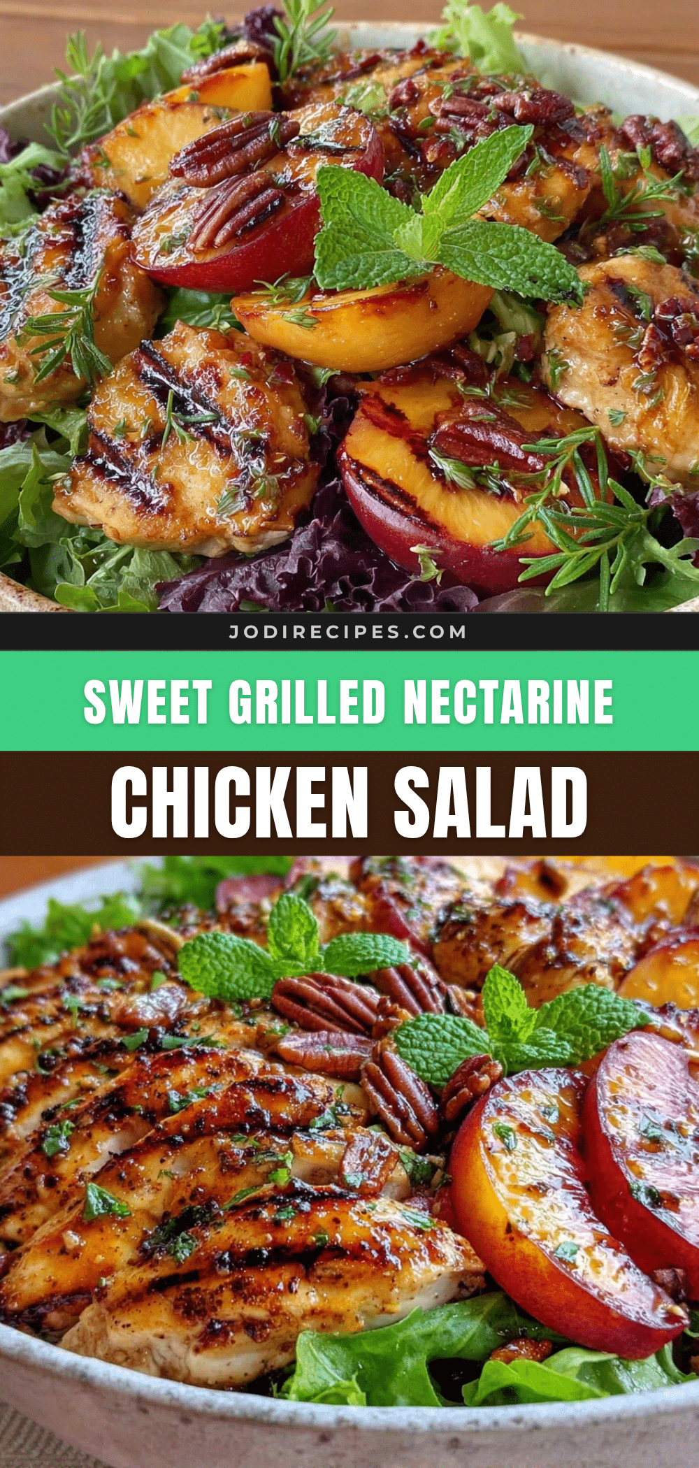 fresh grilled nectarine chicken salad recipe