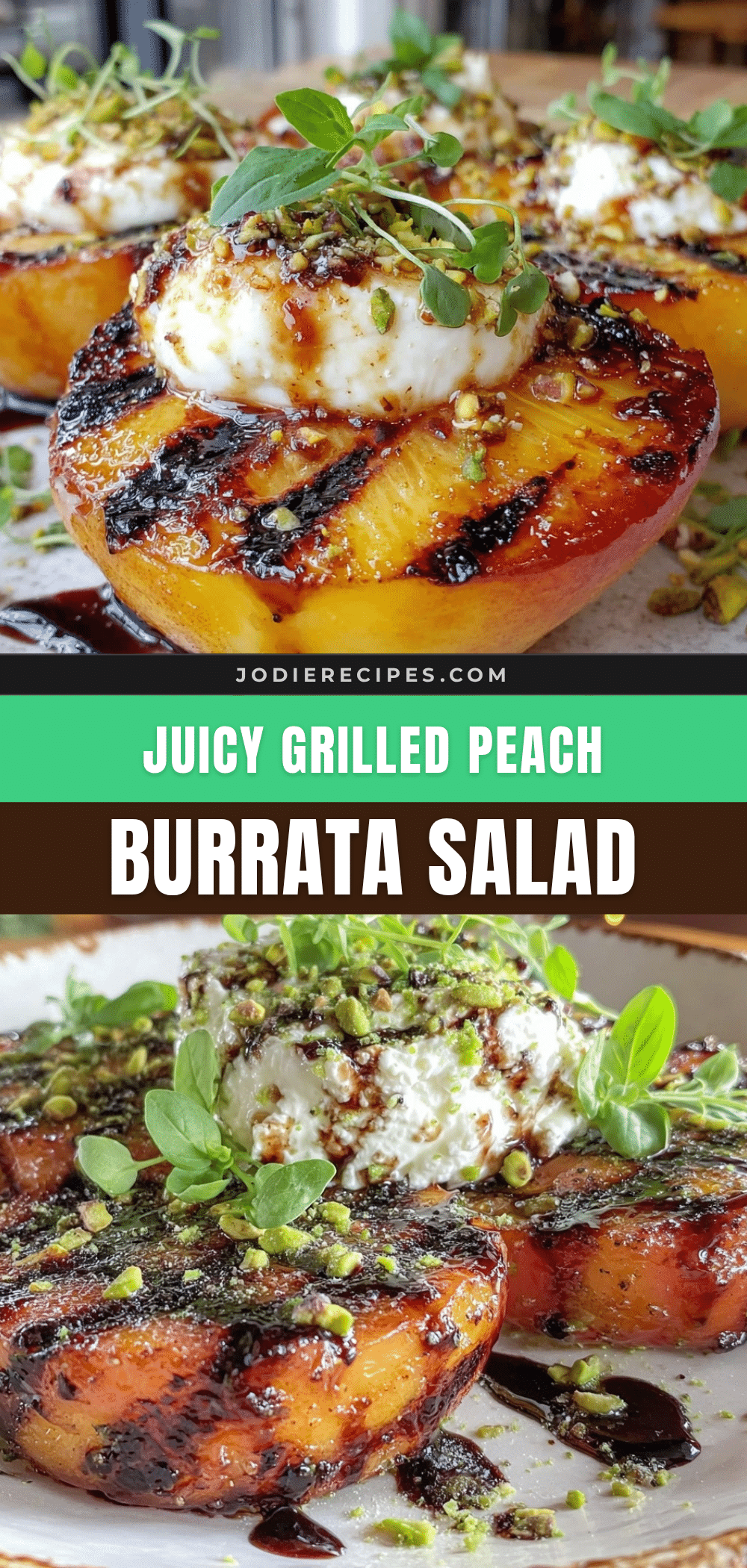fresh grilled peach burrata salad recipe