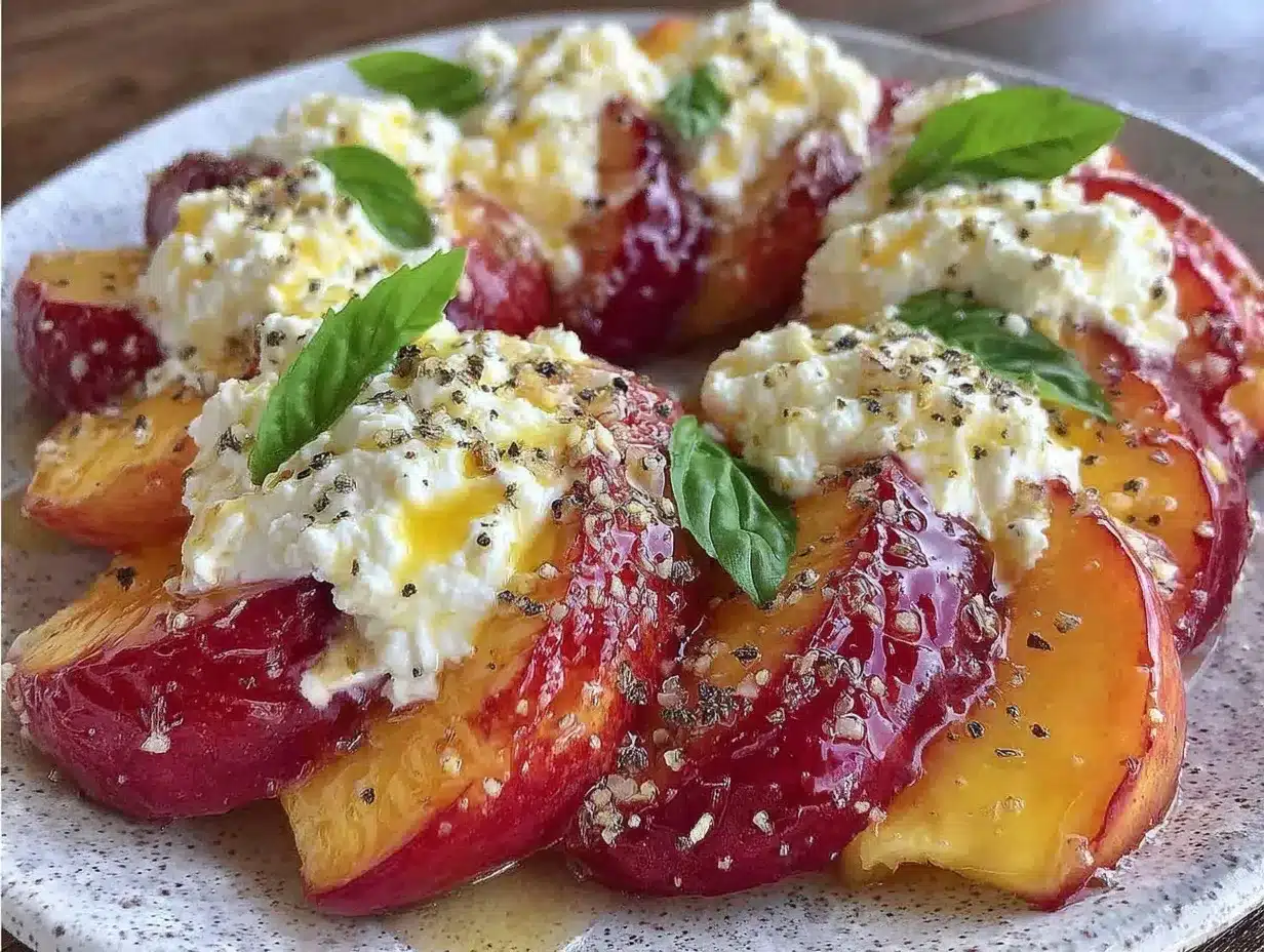 fresh nectarine basil caprese preparation steps