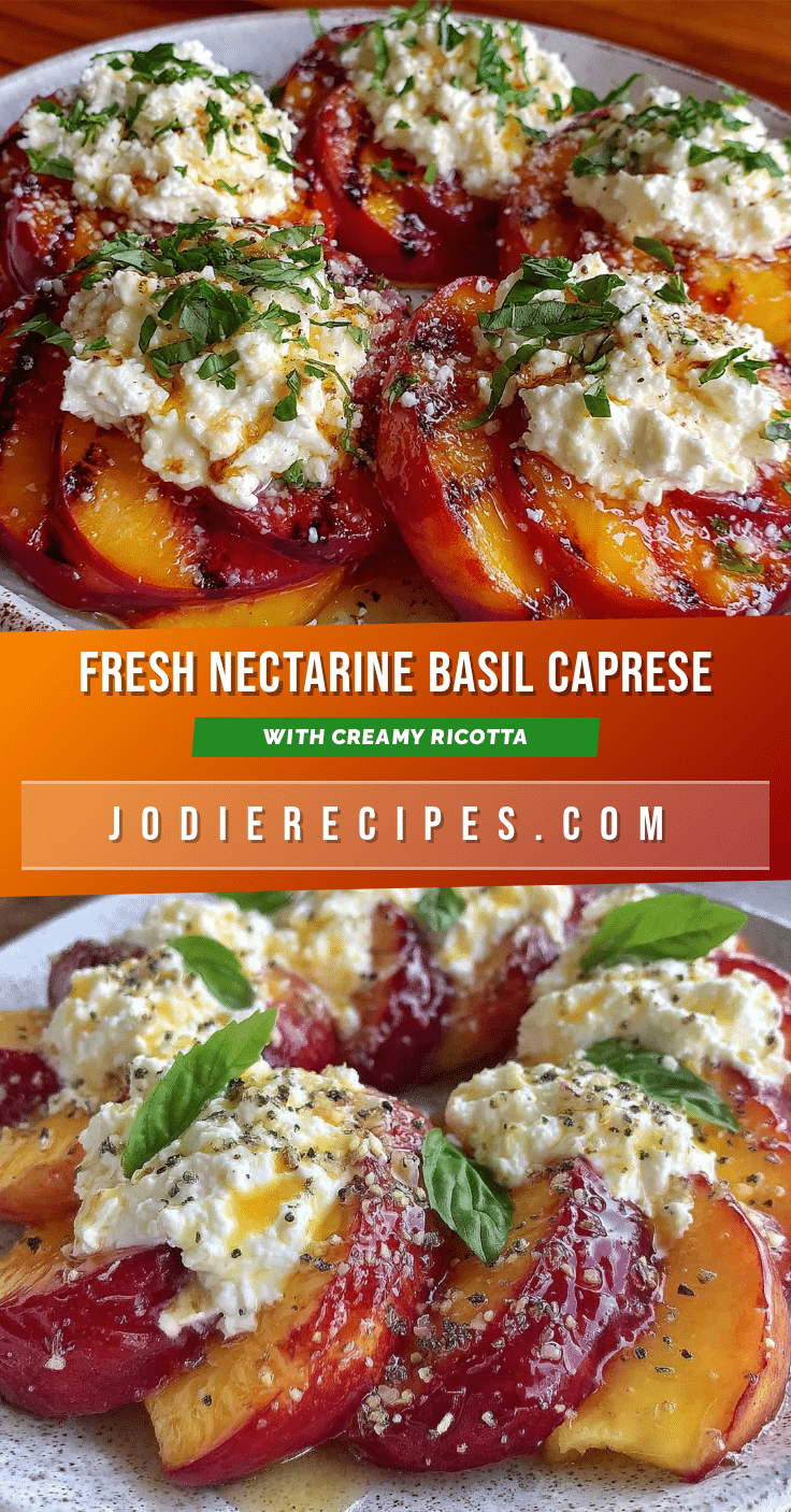 fresh nectarine basil caprese recipe