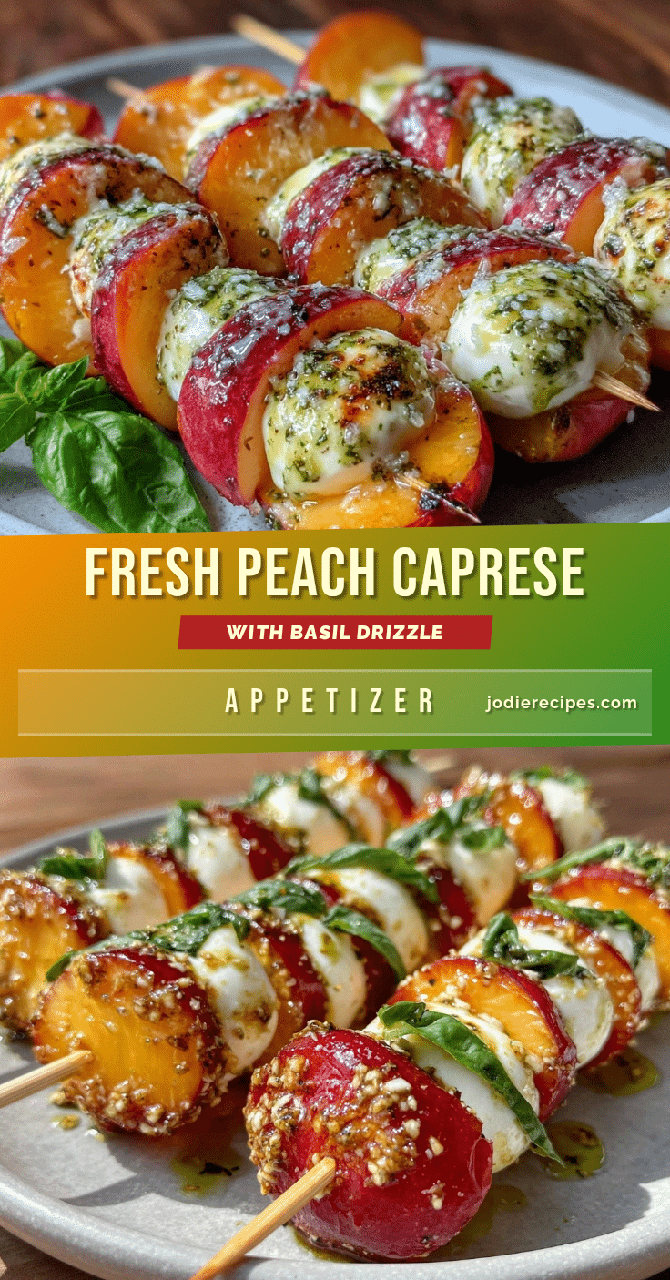fresh peach caprese skewers recipe