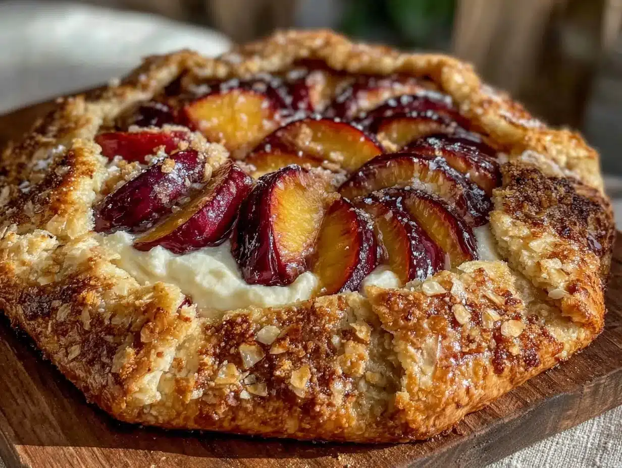 fresh peach galette preparation steps