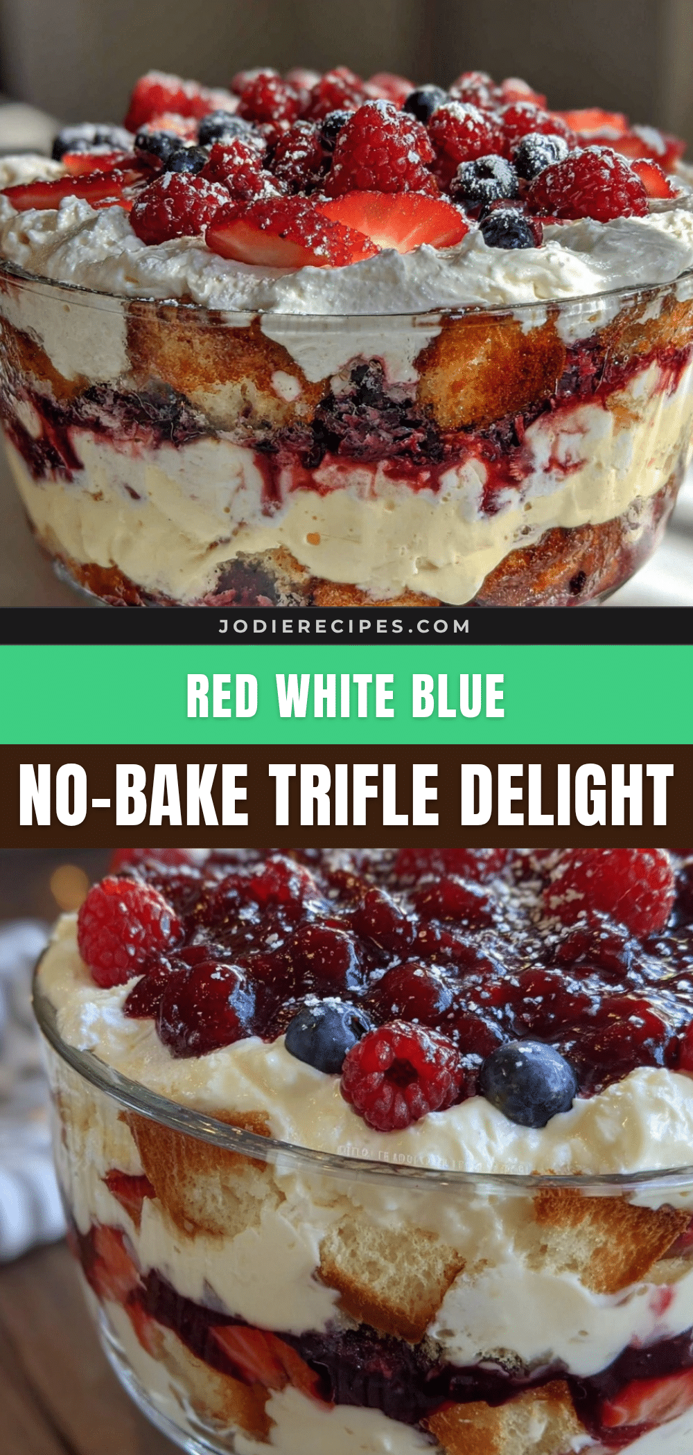 fresh red white and blue berry trifle recipe