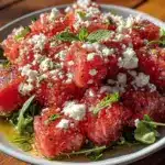 fresh watermelon feta arugula salad - featured image