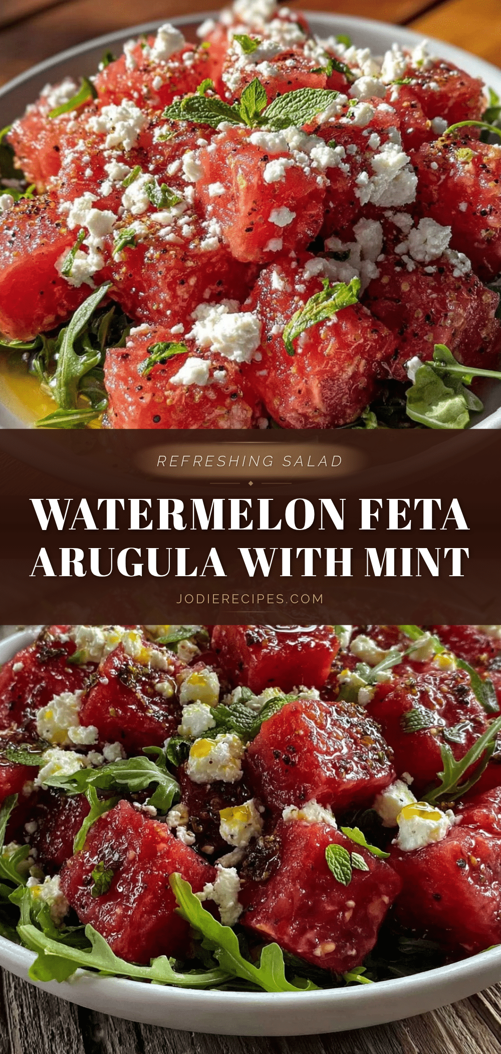 fresh watermelon feta arugula salad recipe