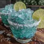 frozen blue raspberry margaritas - featured image