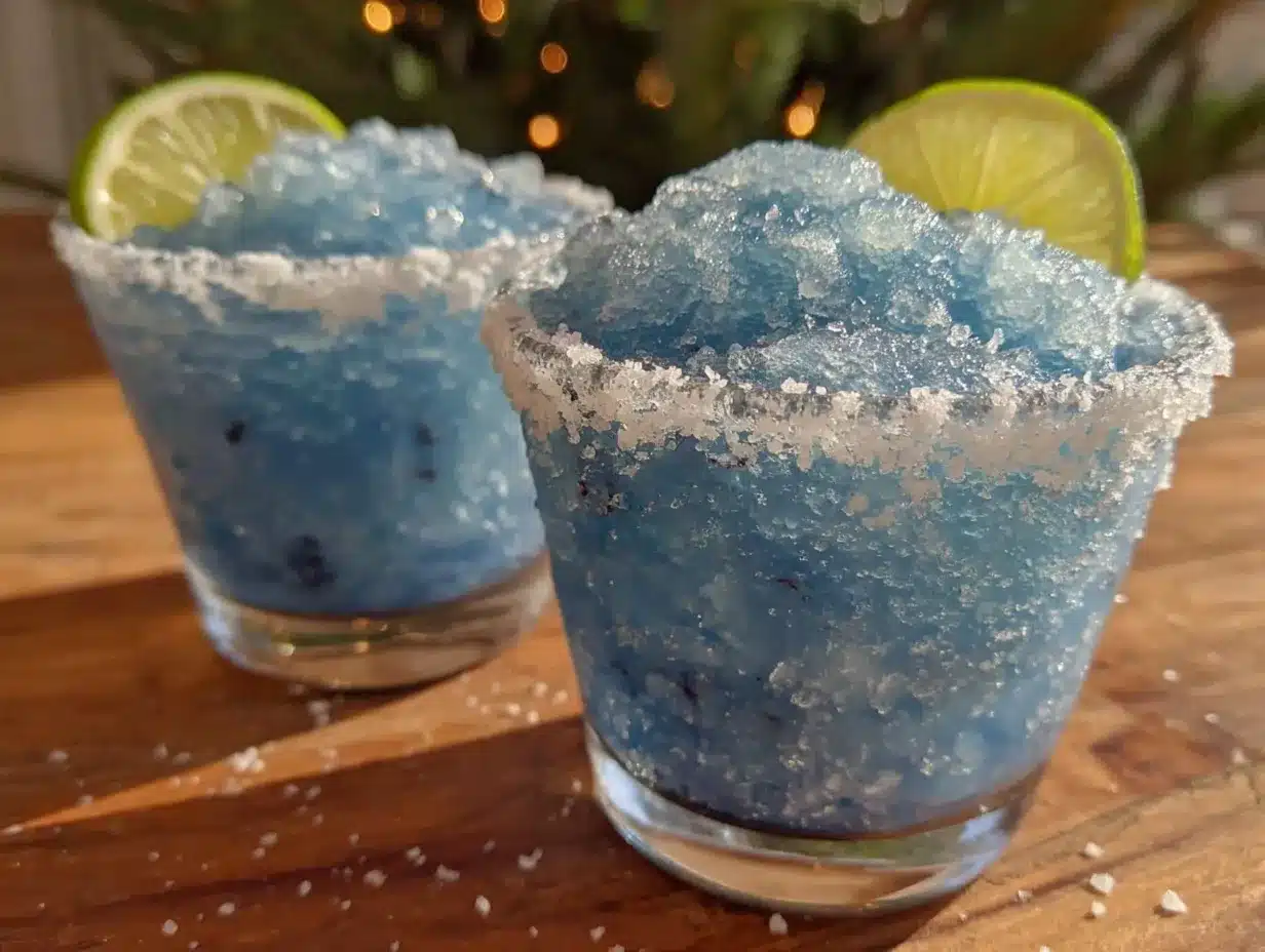 frozen blue raspberry margaritas preparation steps