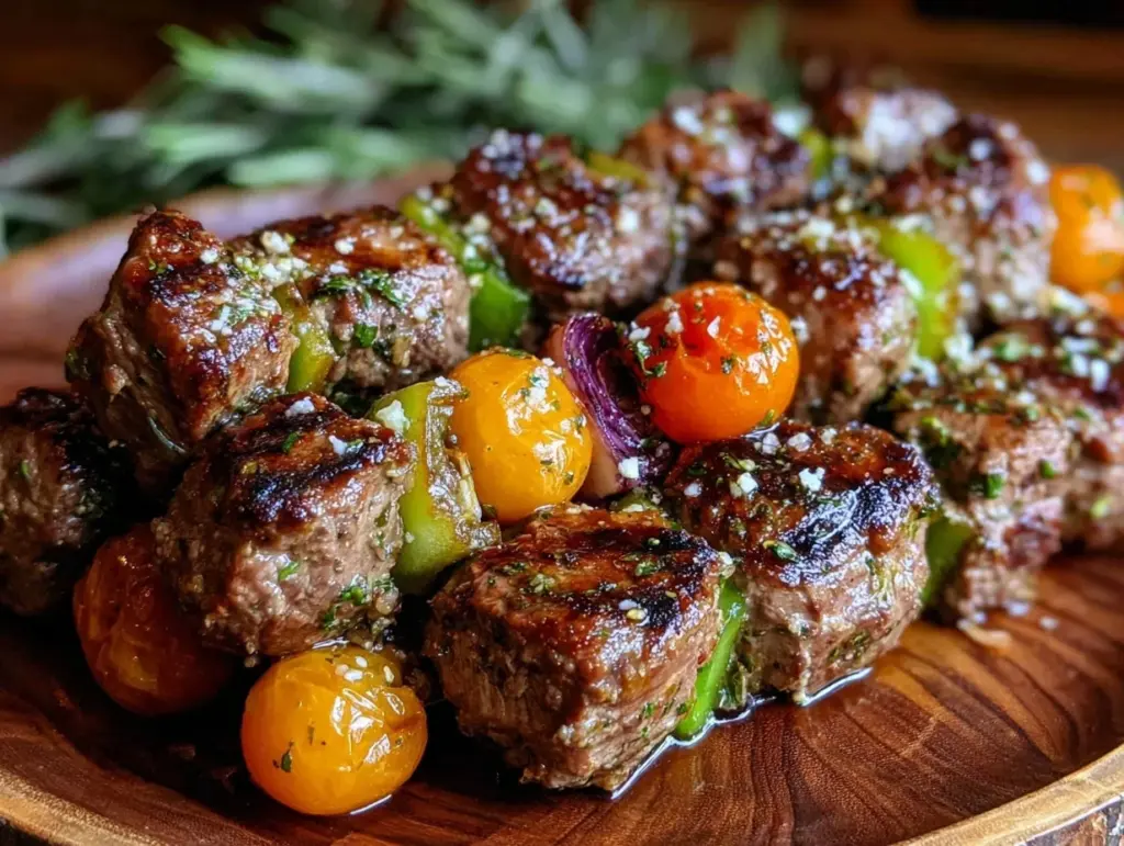garlic herb marinated lamb kabobs - featured image