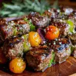 garlic herb marinated lamb kabobs - featured image