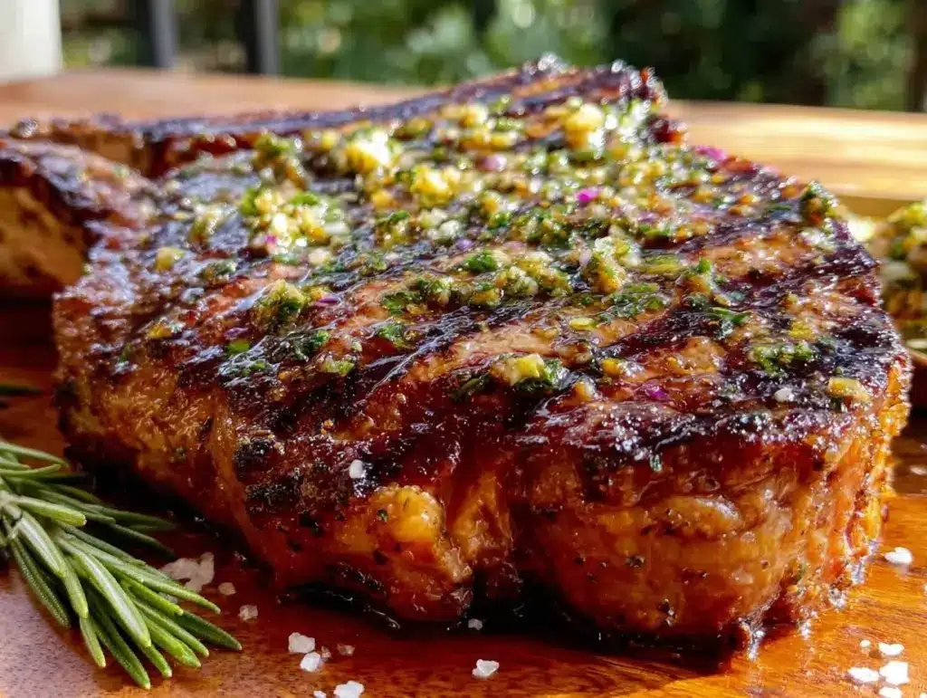 grilled tomahawk steak - featured image