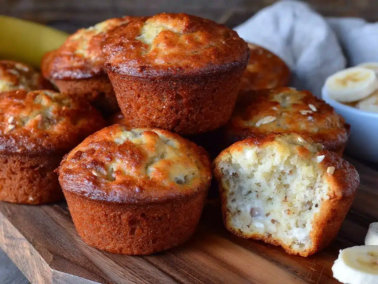 Healthy Greek Yogurt Banana Bread Muffins preparation steps