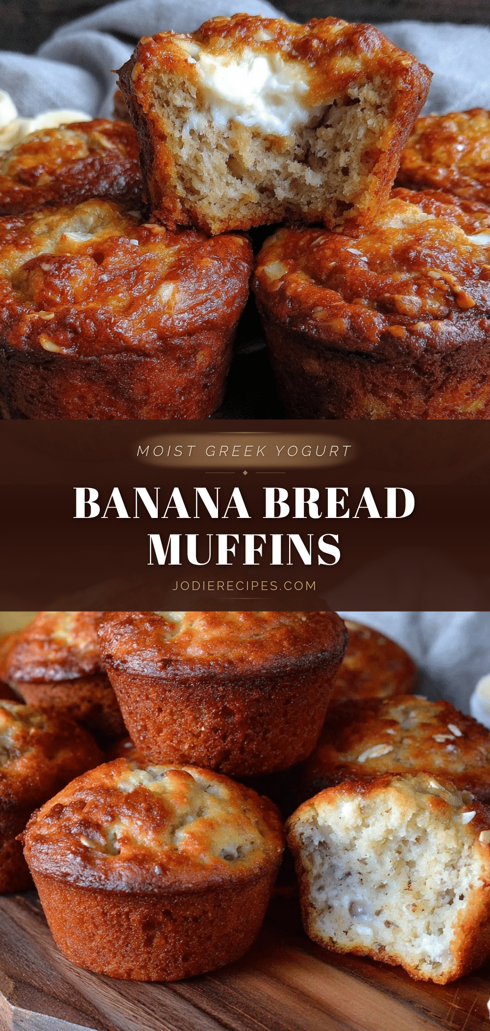 Healthy Greek Yogurt Banana Bread Muffins recipe