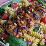 honey balsamic chicken pasta salad - featured image