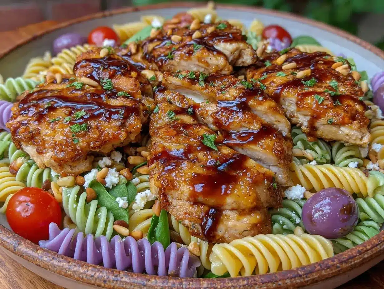 honey balsamic chicken pasta salad preparation steps