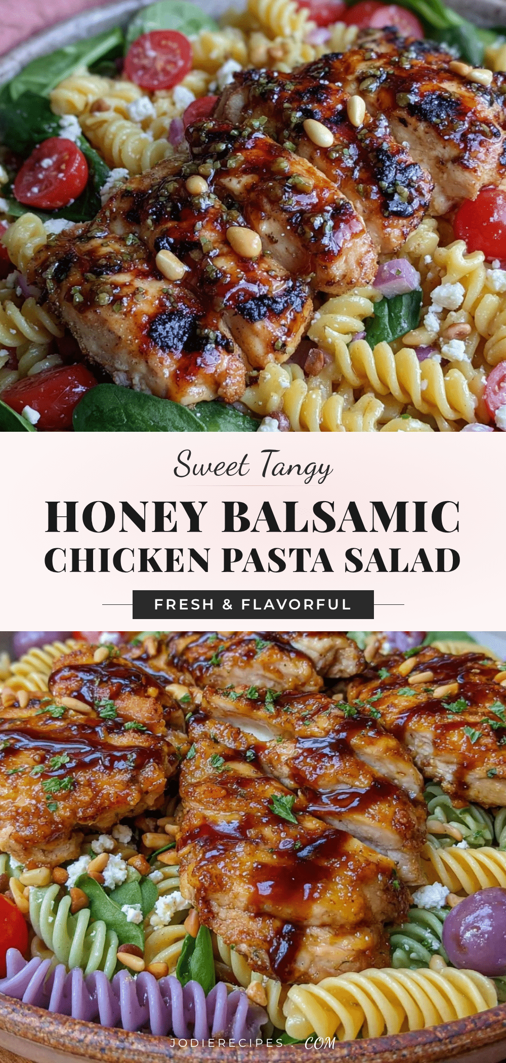 honey balsamic chicken pasta salad recipe