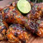 honey sriracha glazed chicken drumsticks - featured image