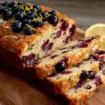 lemon blueberry zucchini bread - featured image