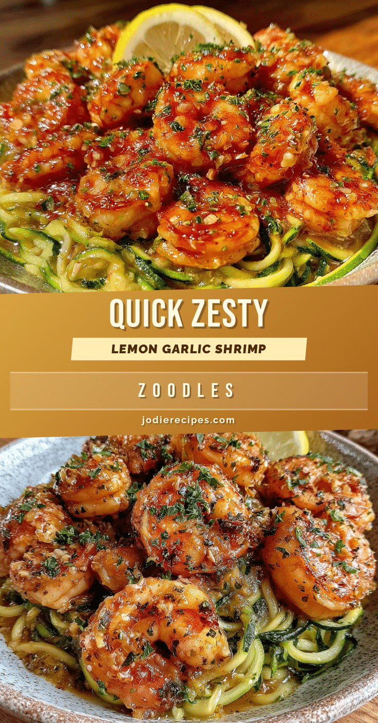 lemon garlic shrimp zoodles recipe