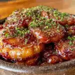 maple bourbon baked beans - featured image