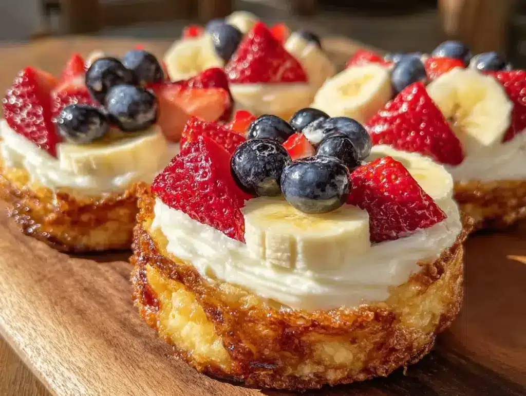 mini flag fruit pizzas - featured image