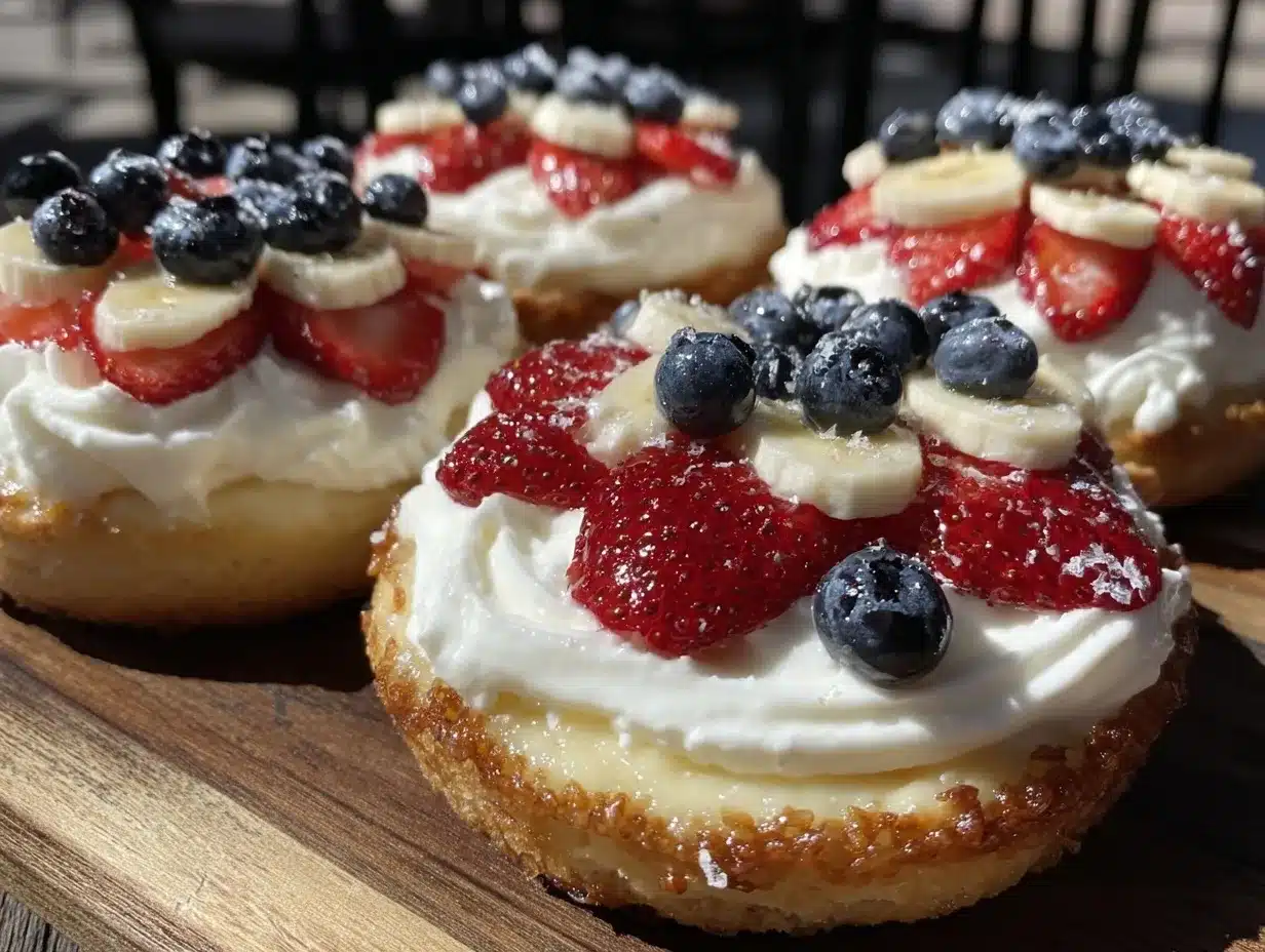 mini flag fruit pizzas preparation steps