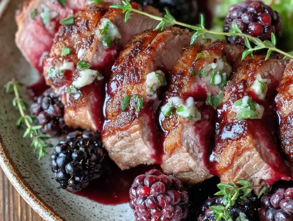 pork tenderloin blackberry balsamic reduction preparation steps