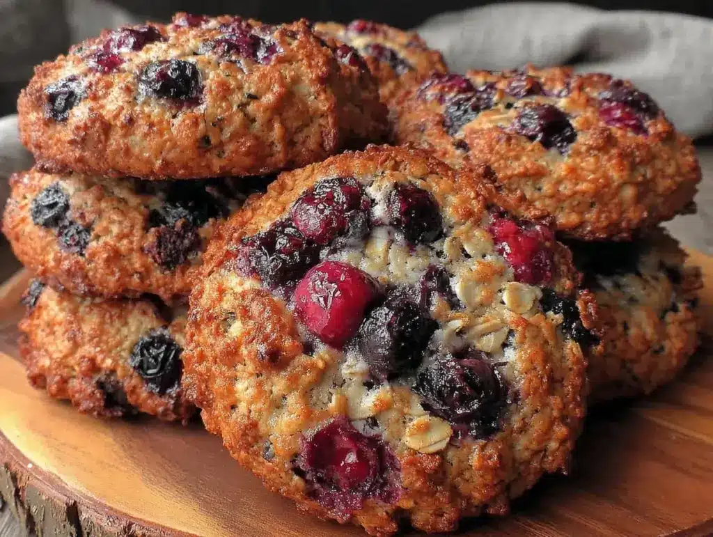 protein-packed blueberry oat breakfast cookies - featured image