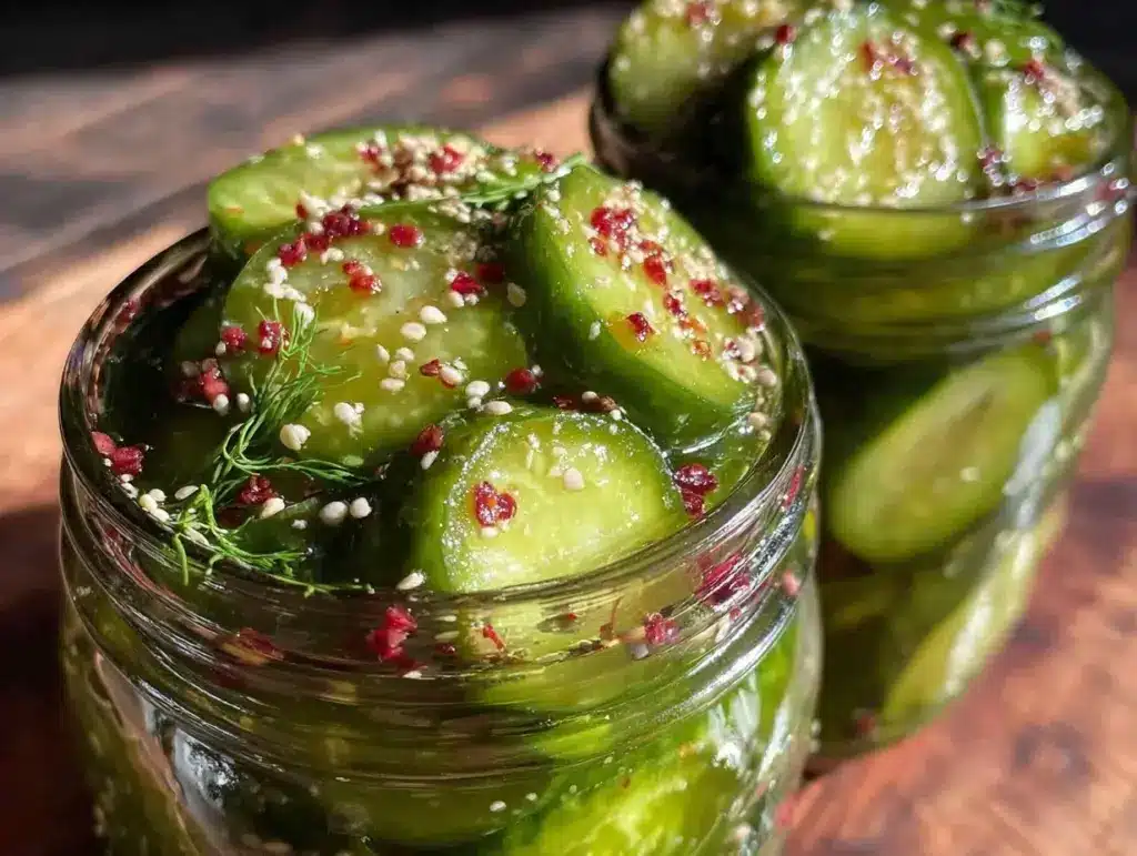 quick crunchy refrigerator dill pickles - featured image