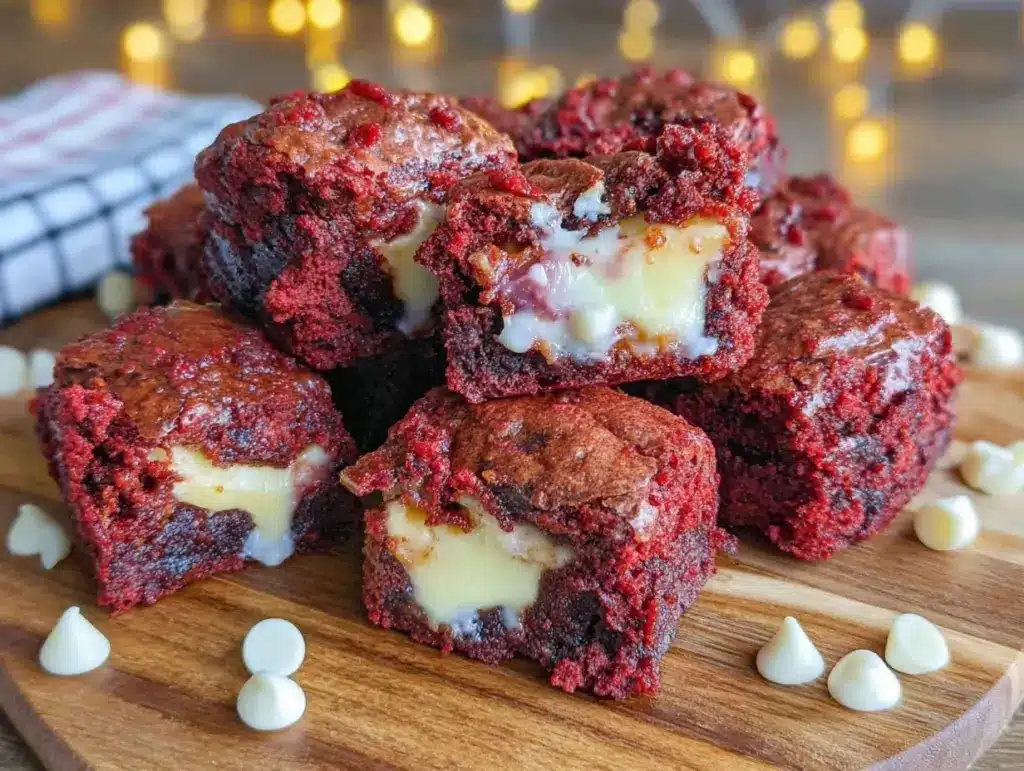 Red Velvet Cheesecake Brownie Bombs - featured image